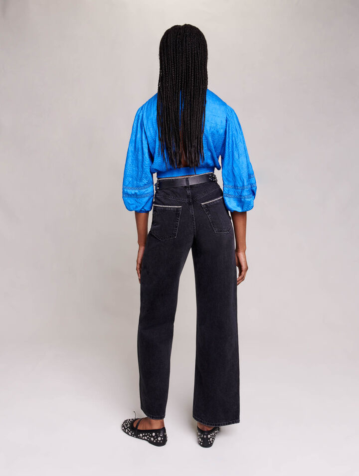Satin-Bluse