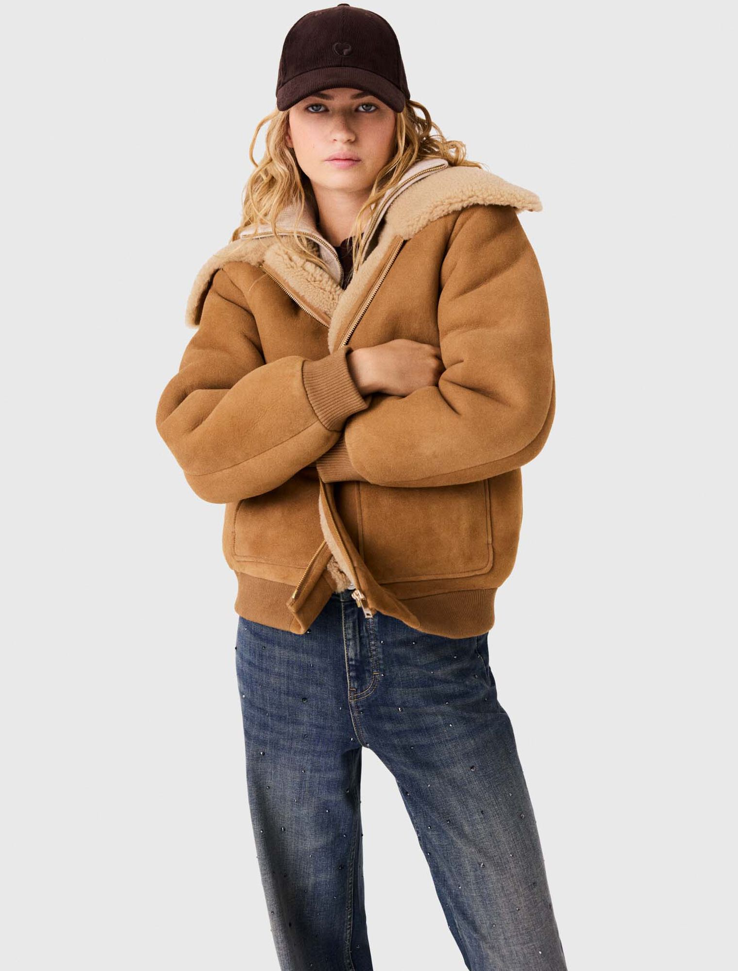 Lammfellblouson