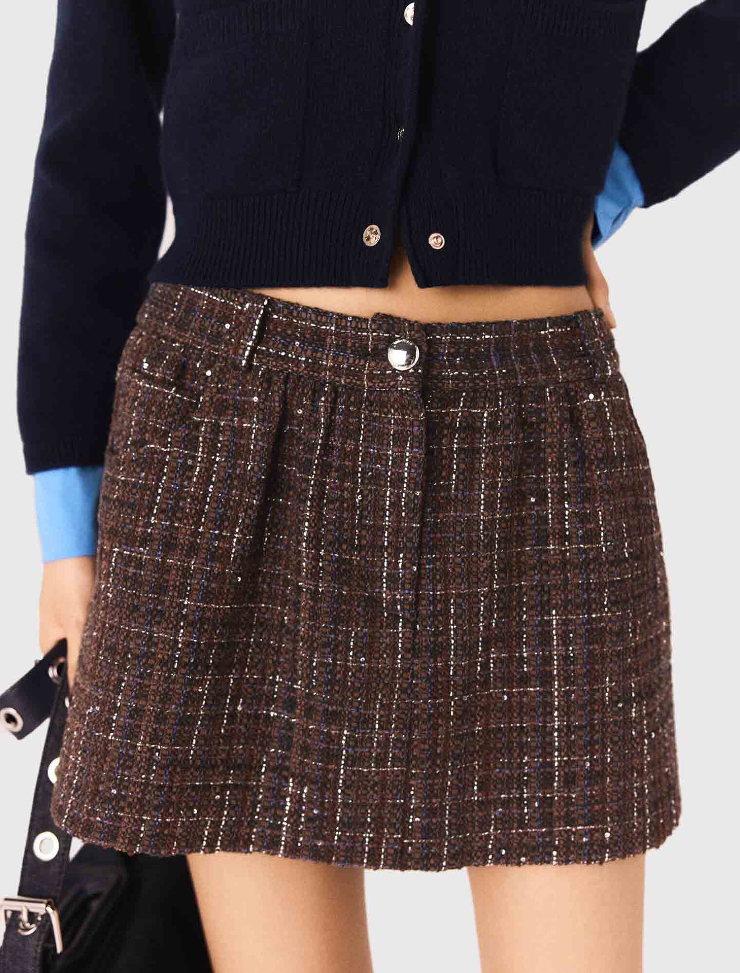 Shorts aus Tweed mit Elastikband