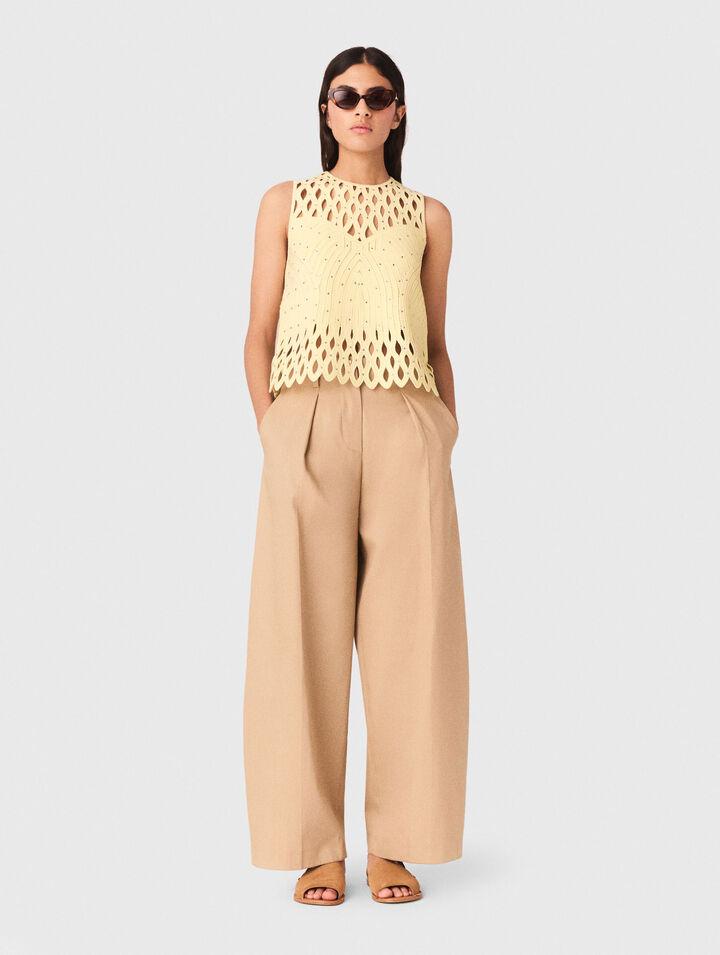 H&auml;keltop mit Strass