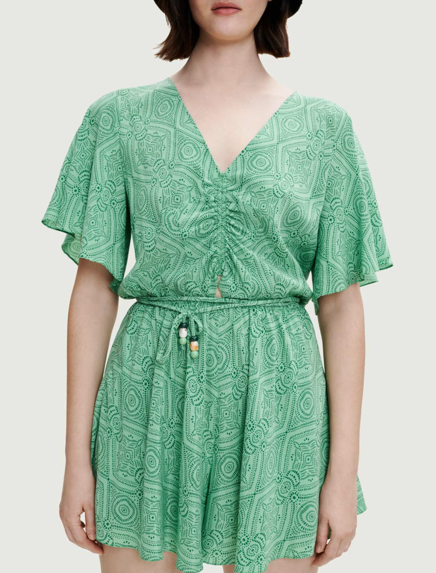 Fließender Playsuit mit Print