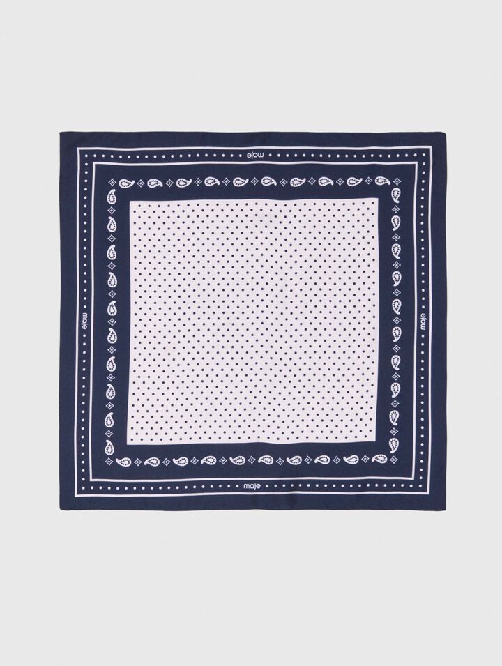 Bedrucktes Seidentuch 60x60