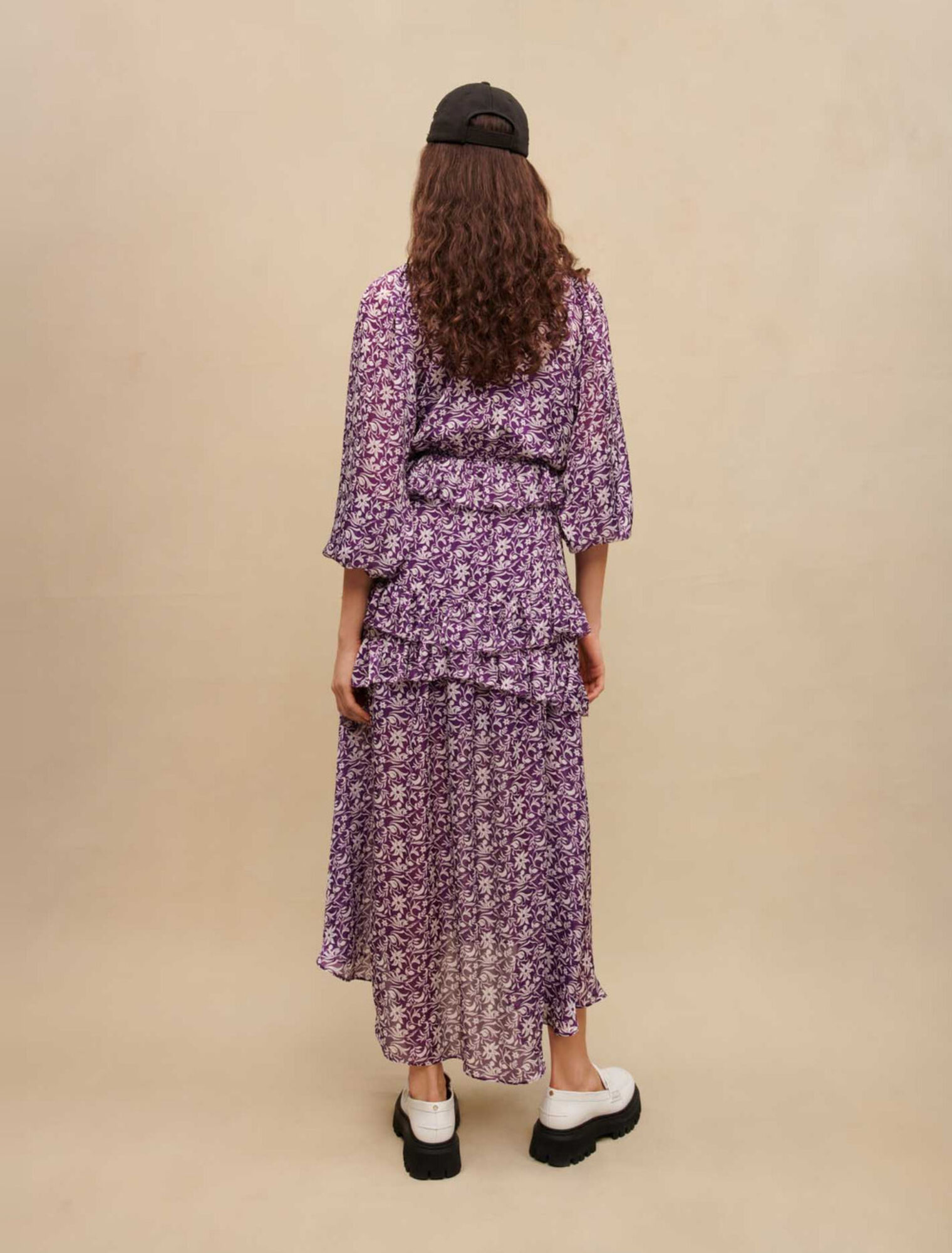 Langes Kleid mit Blumenprint