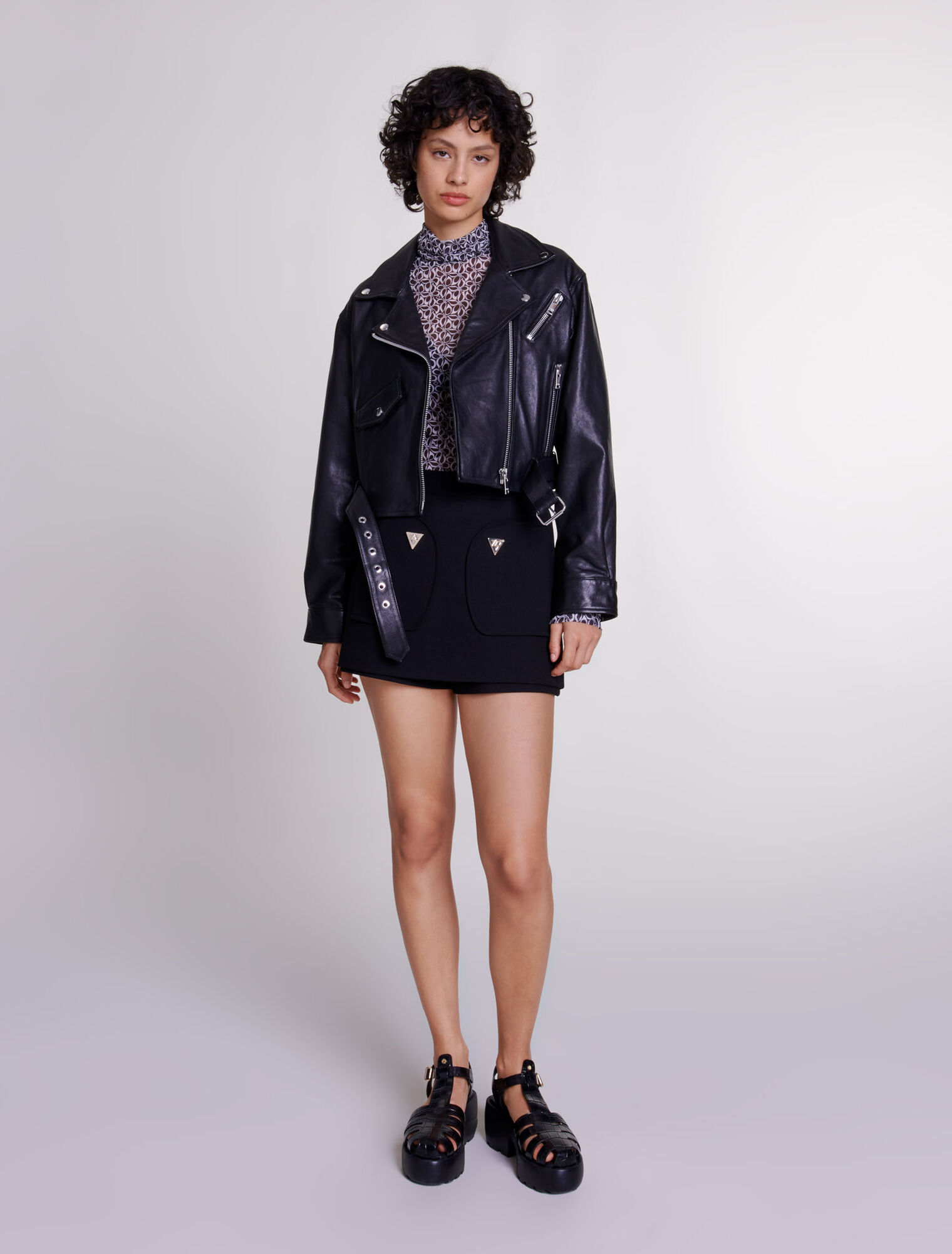 Kurze Lederjacke