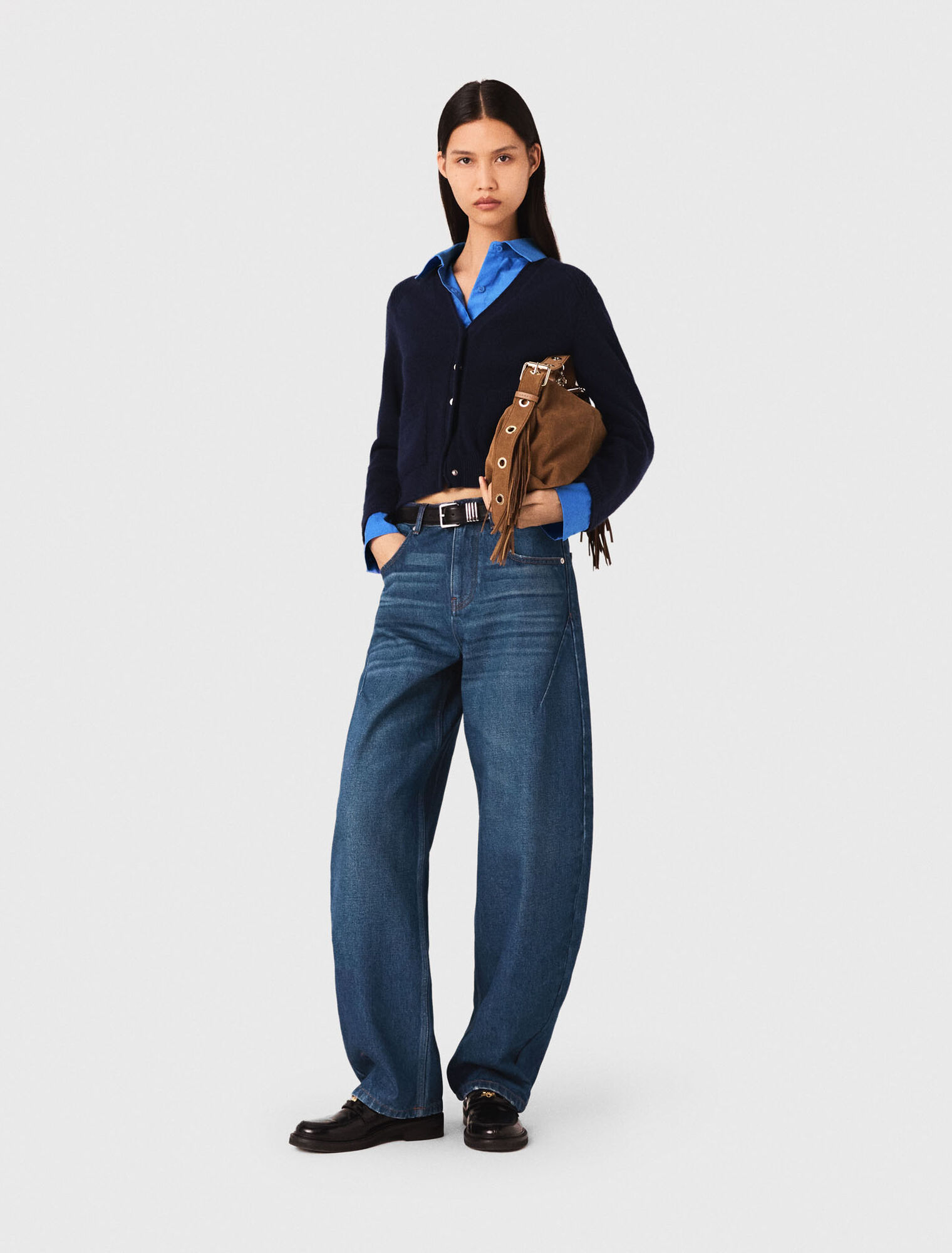 Balloon-Jeans mit Martingal