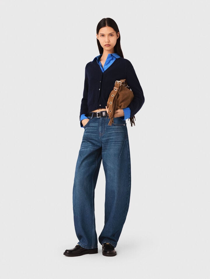 Balloon-Jeans mit Martingal