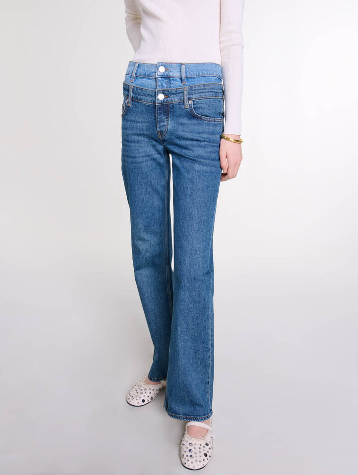Jeans mit doppeltem Bund