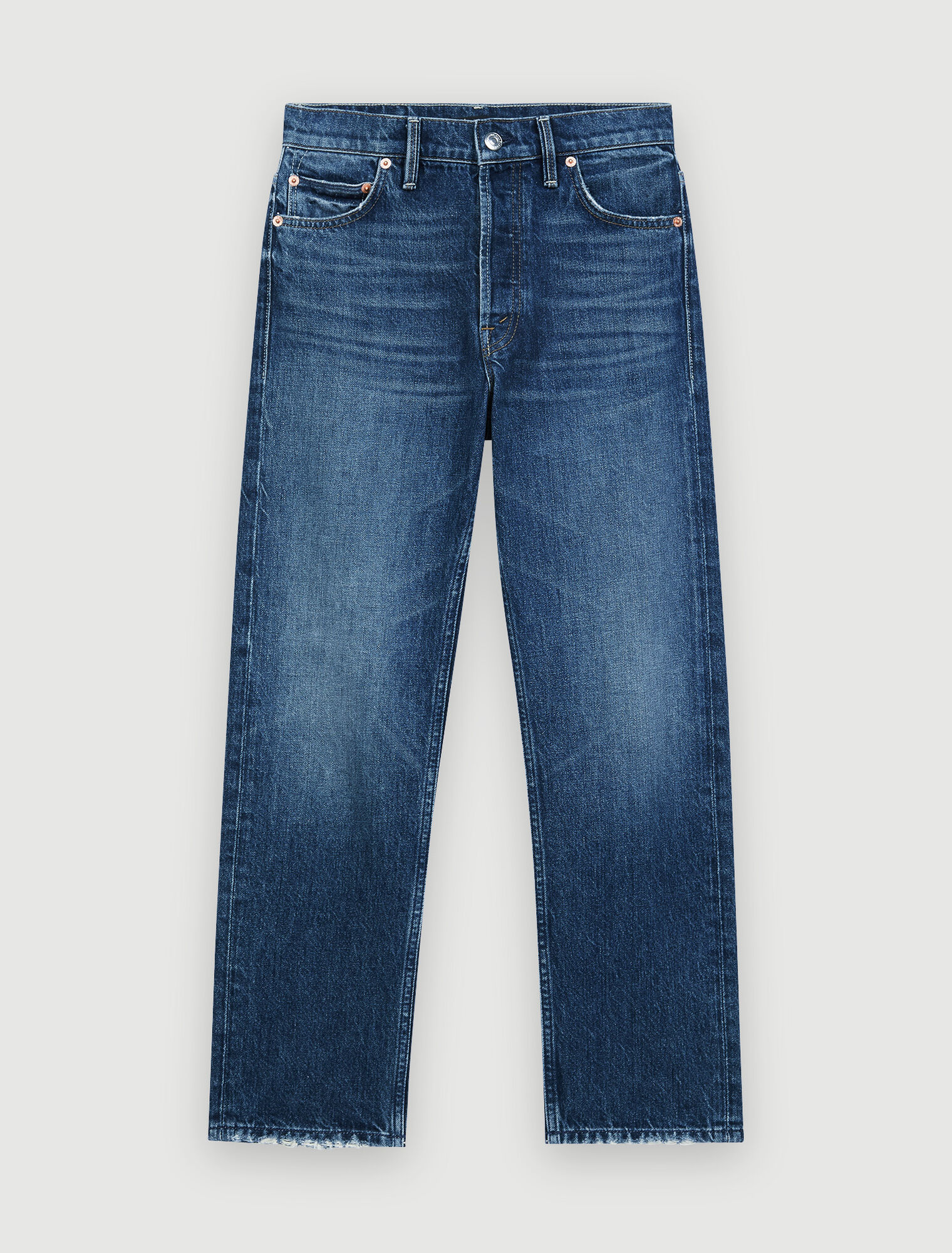 Gerade Jeans mit hoher Taille