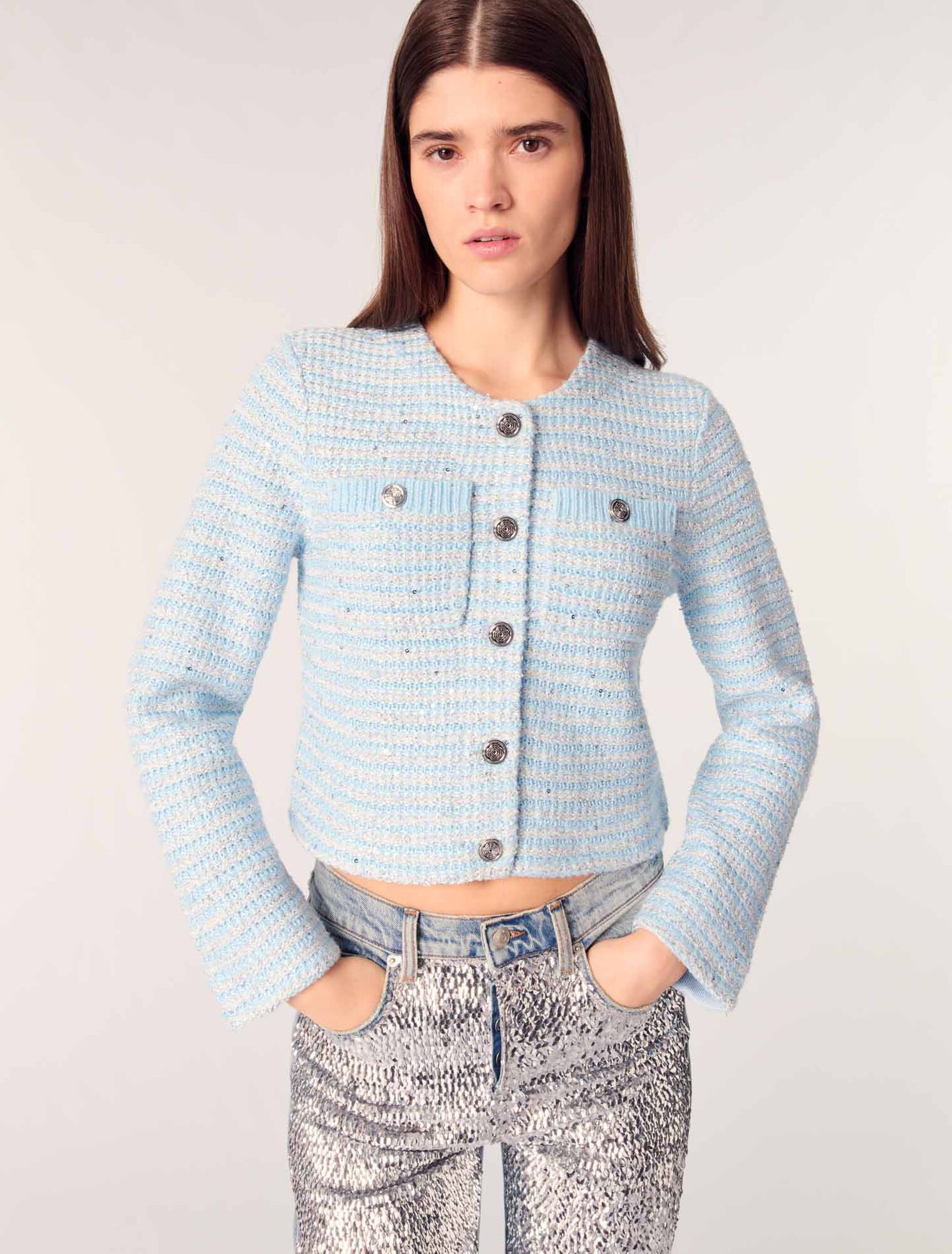 Cardigan mit Pailletten