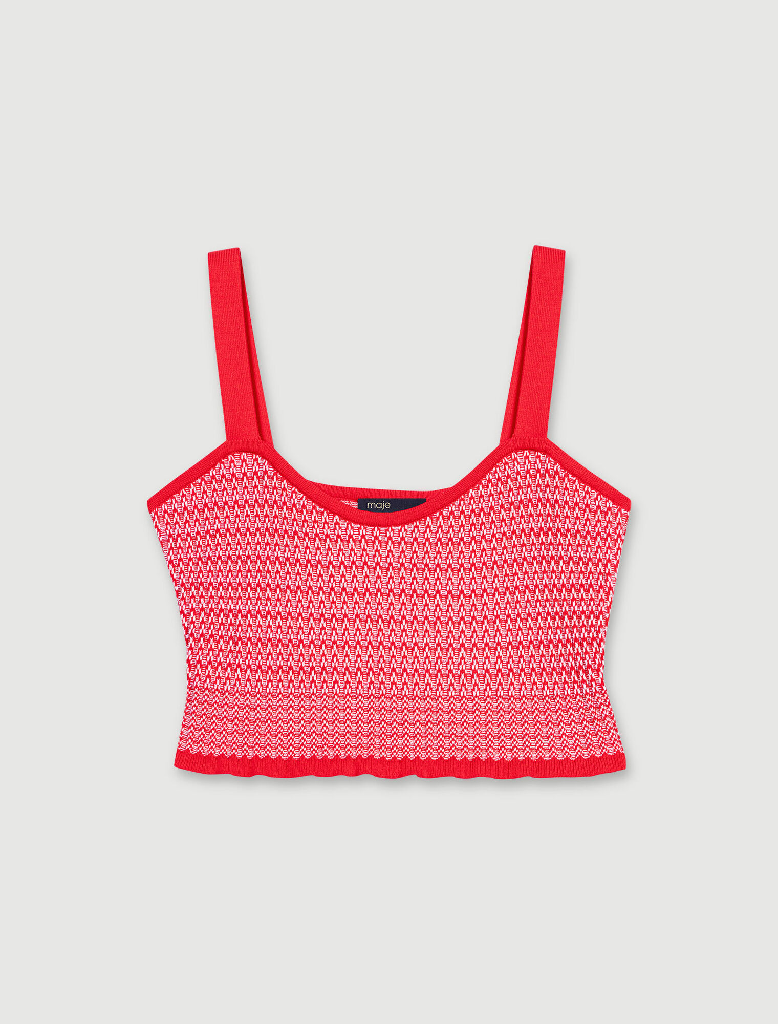 Twinset aus Strick Fischgrätmuster