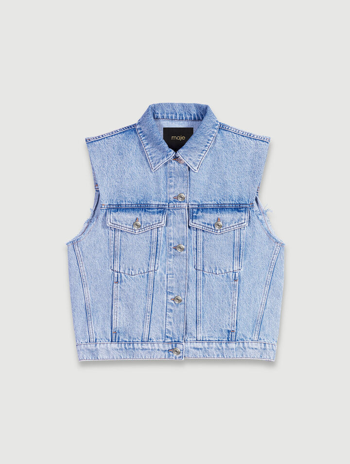 Ärmellose Jeansjacke