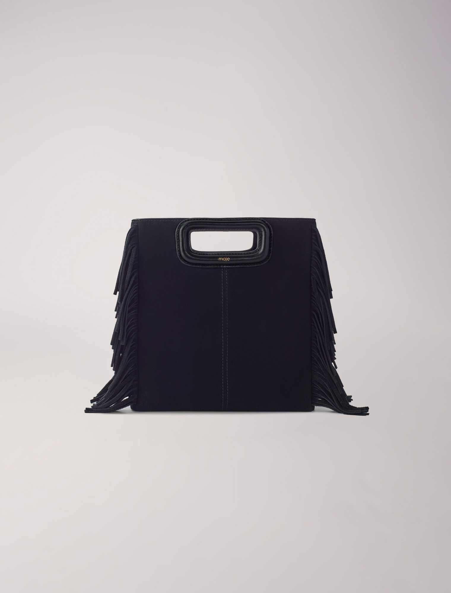 M-Tasche aus Wildleder mit Fransen