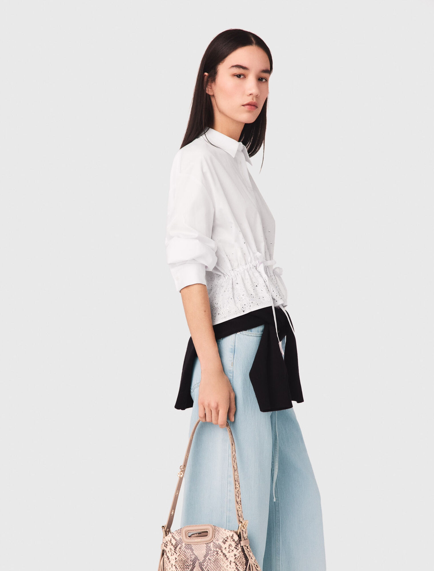 Hemd aus Baumwolle mit Strass