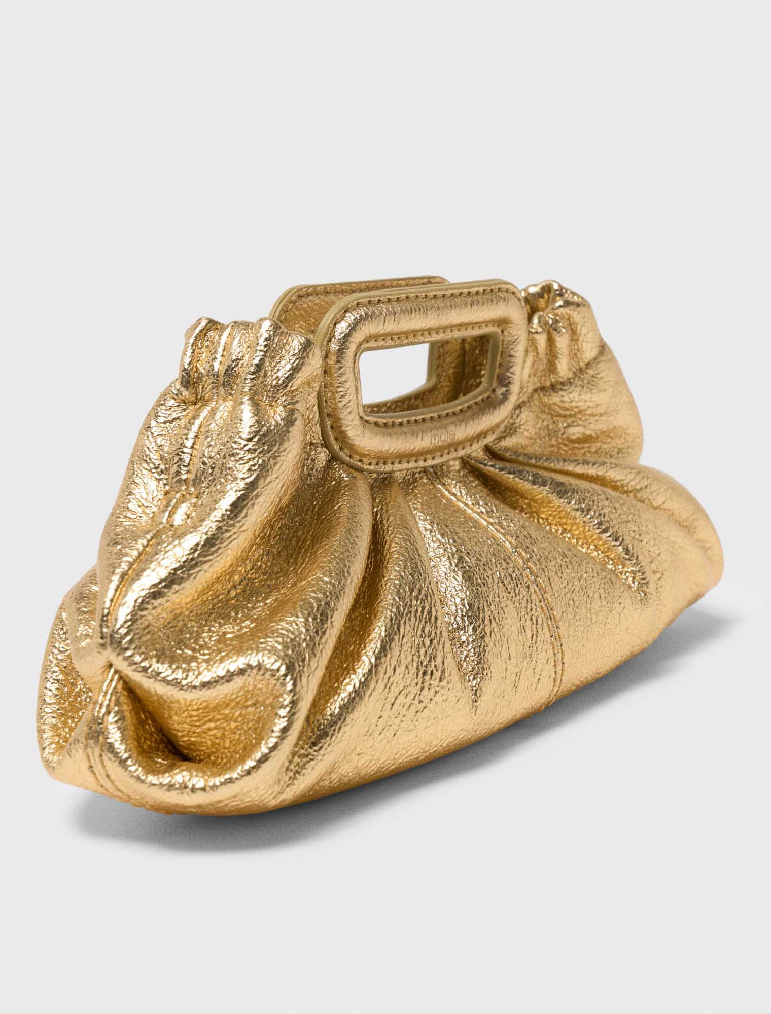 Milpli Mini-Clutch aus Metallicleder