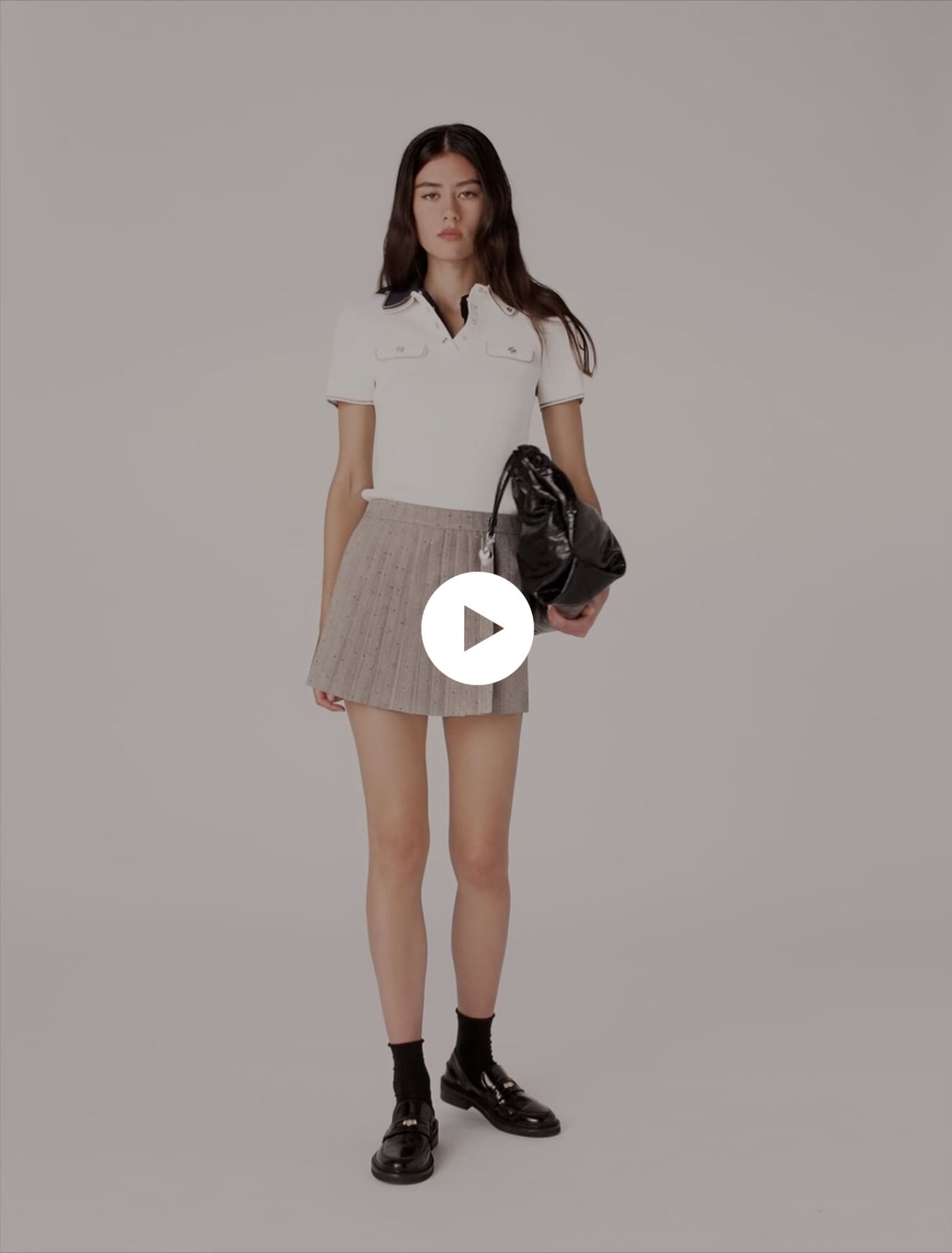 Trompe-l'Œil-Shorts mit Strass
