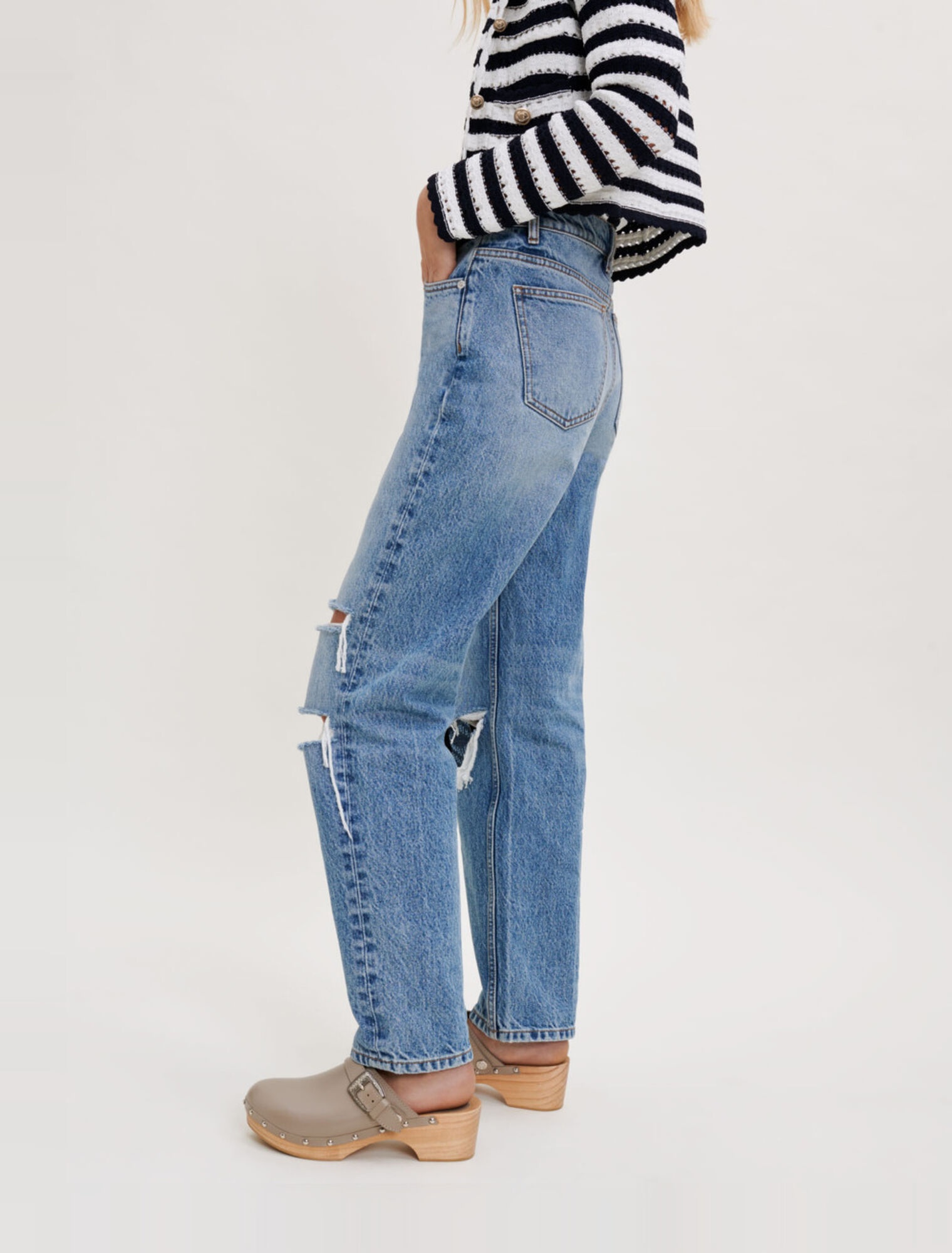 Gerade geschnittene Destroyed-Jeans