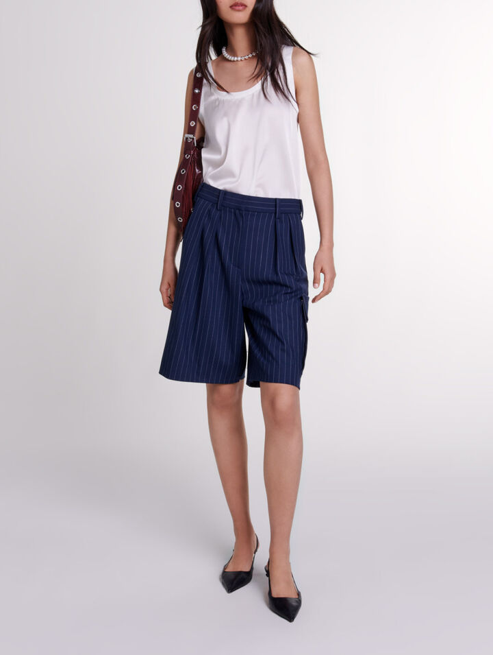 Gestreifte Bermudashorts  