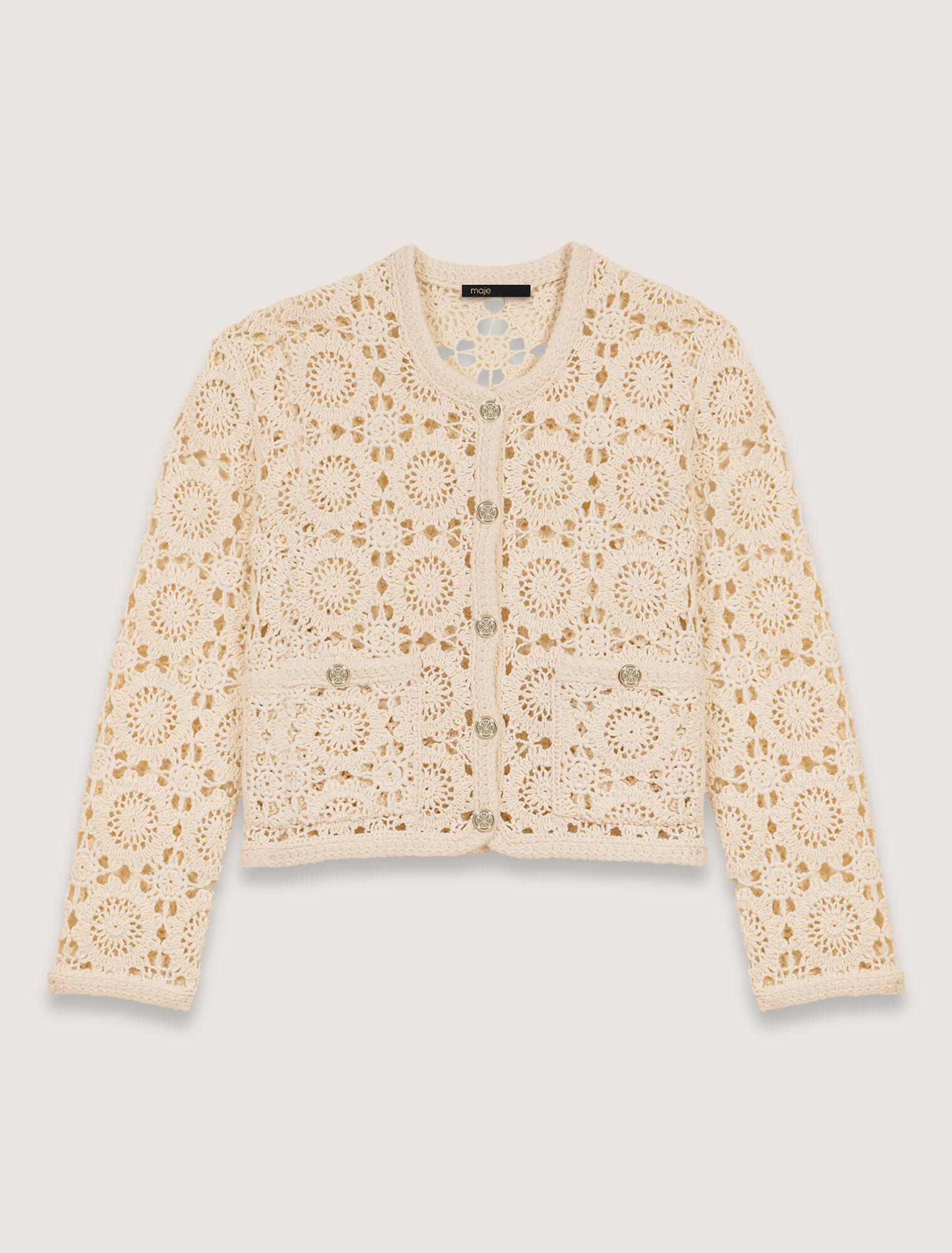 Kurzer gehäkelter Cardigan