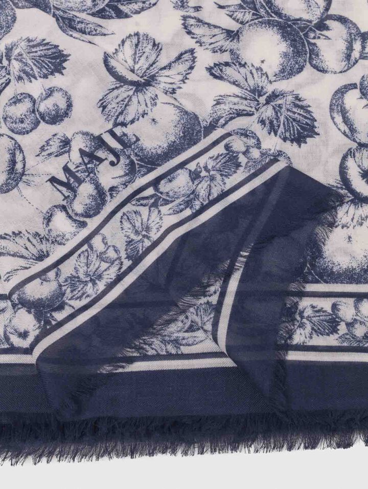 Schal mit Früchte-Print