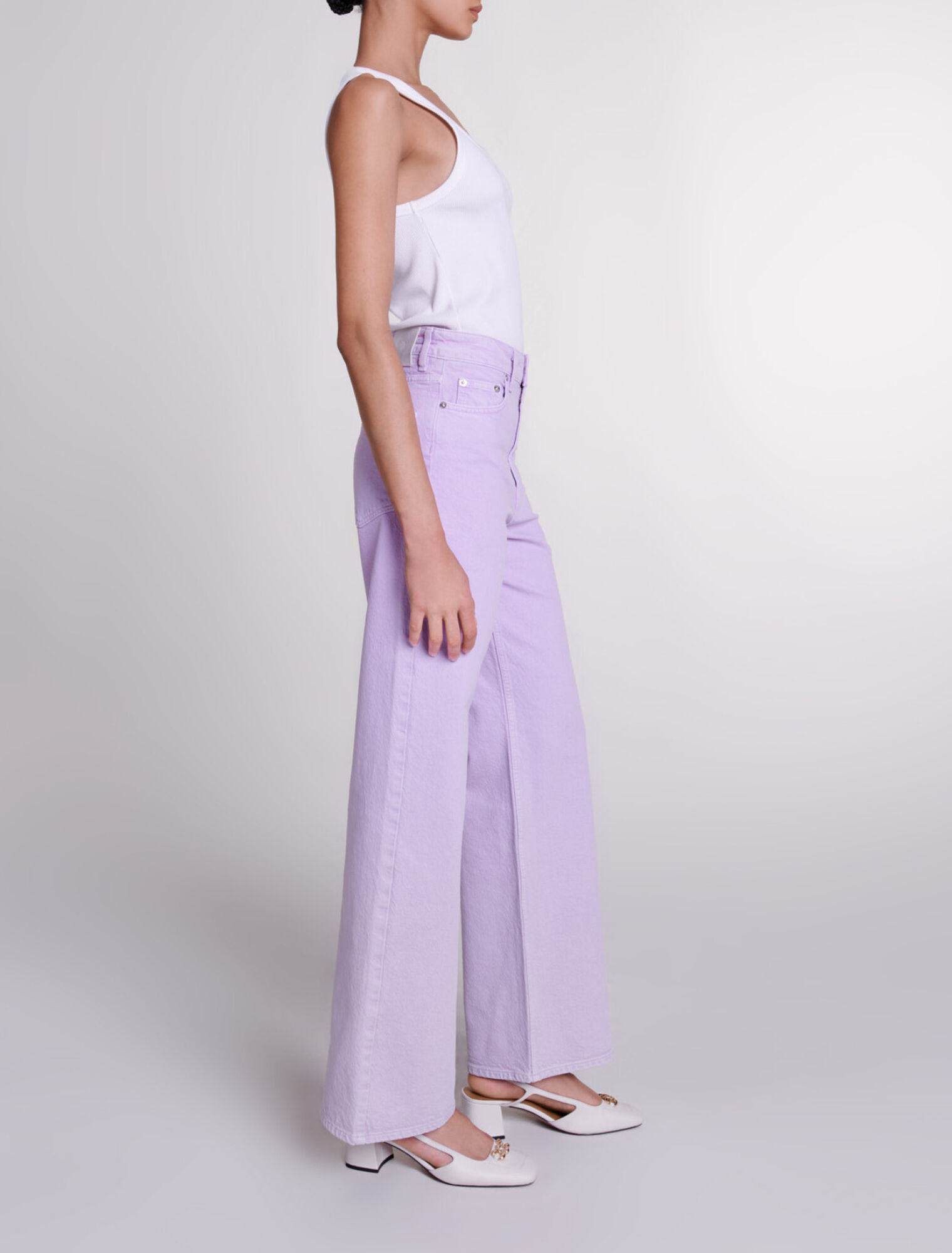 Weite Jeans mit verwaschenem Effekt