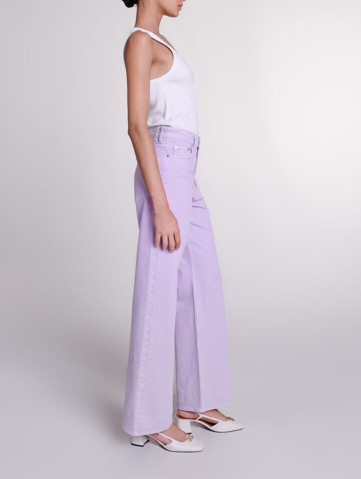 Weite Jeans mit verwaschenem Effekt