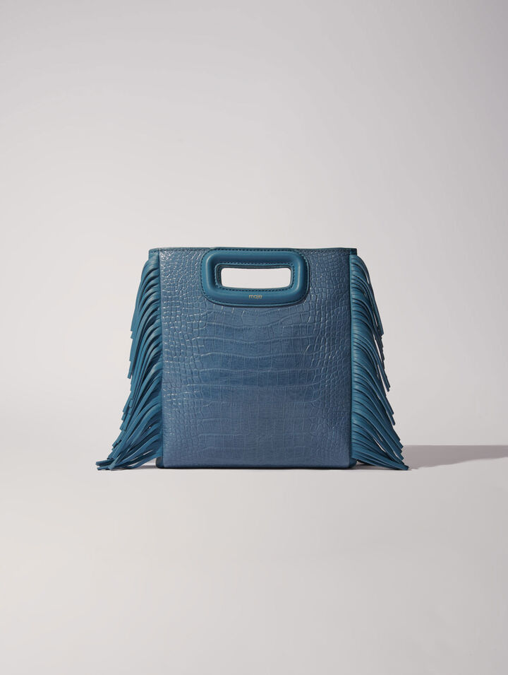 Tasche M aus Krokoleder
