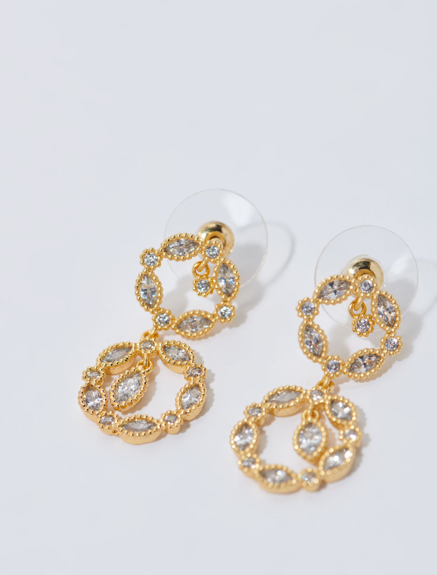 Hängeohrringe mit Strass