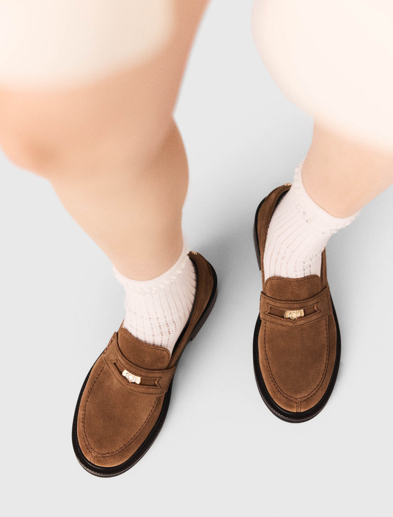 Mokassin aus Veloursleder