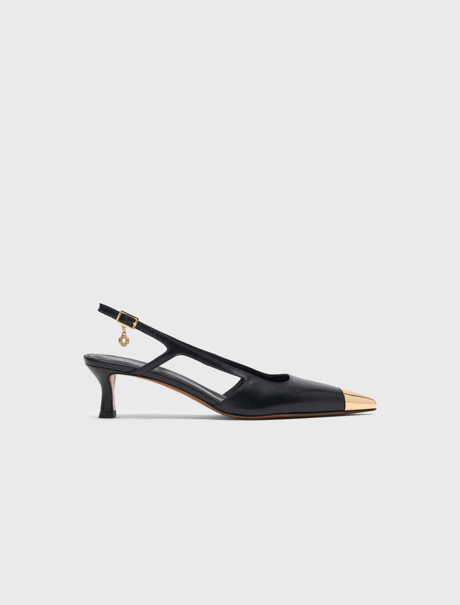 Slingback-Pumps aus Glattleder