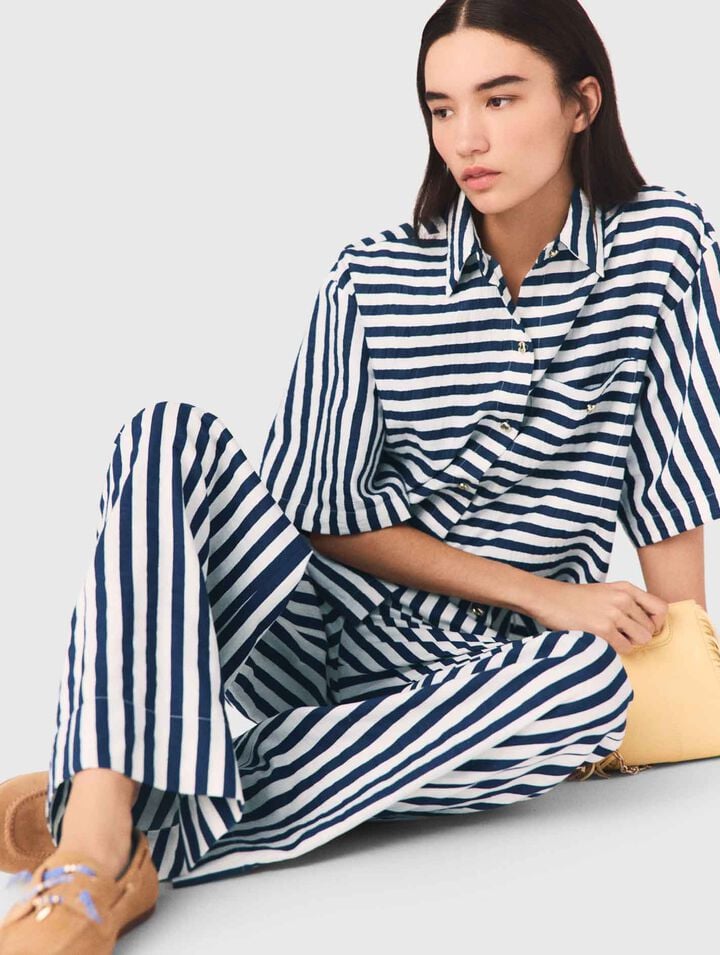 Kurzes Hemd aus Leinenmischung