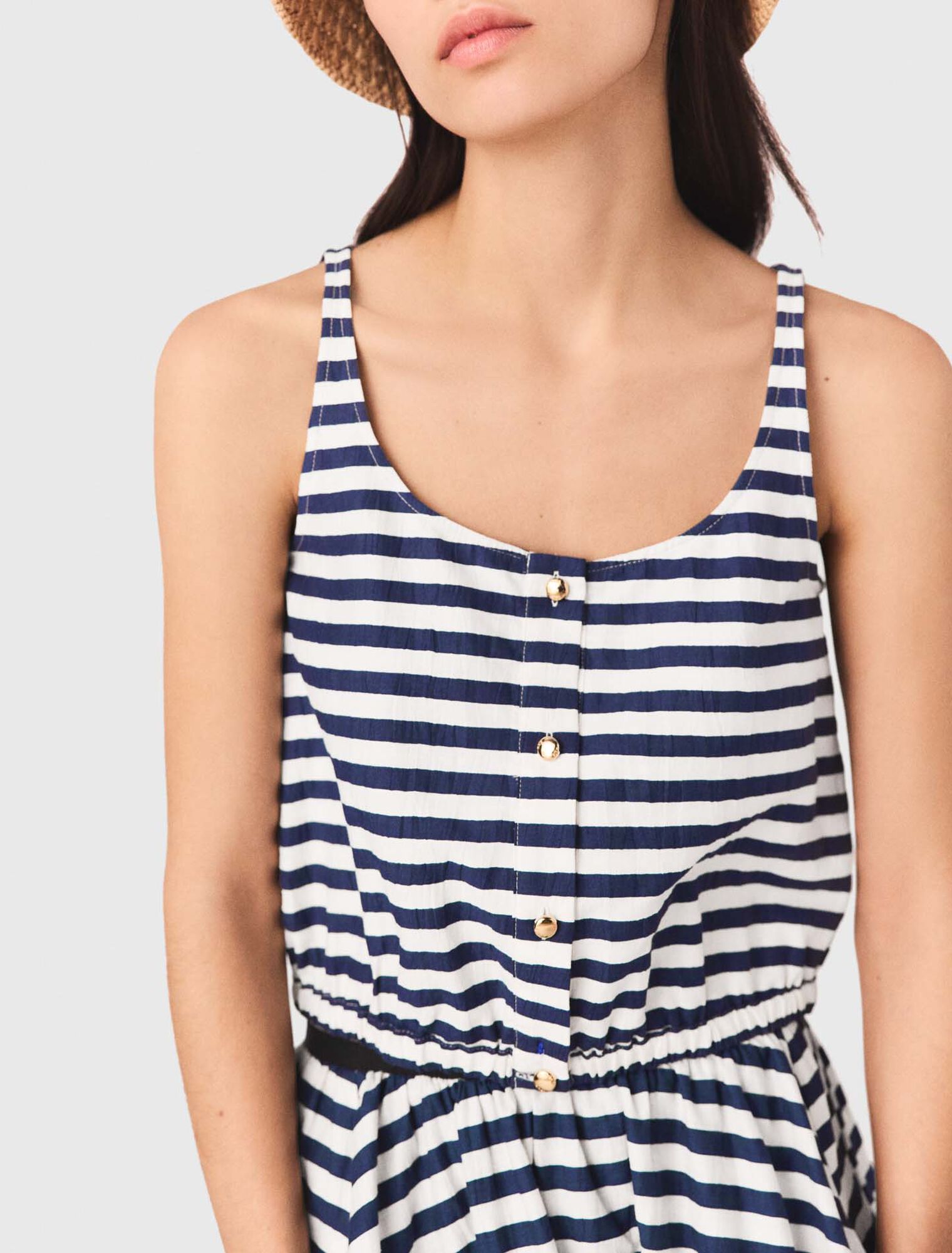 Top aus Leinenmischung