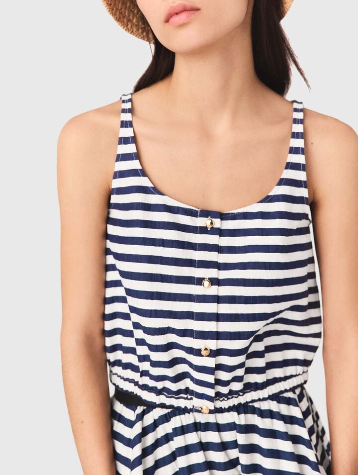 Top aus Leinenmischung