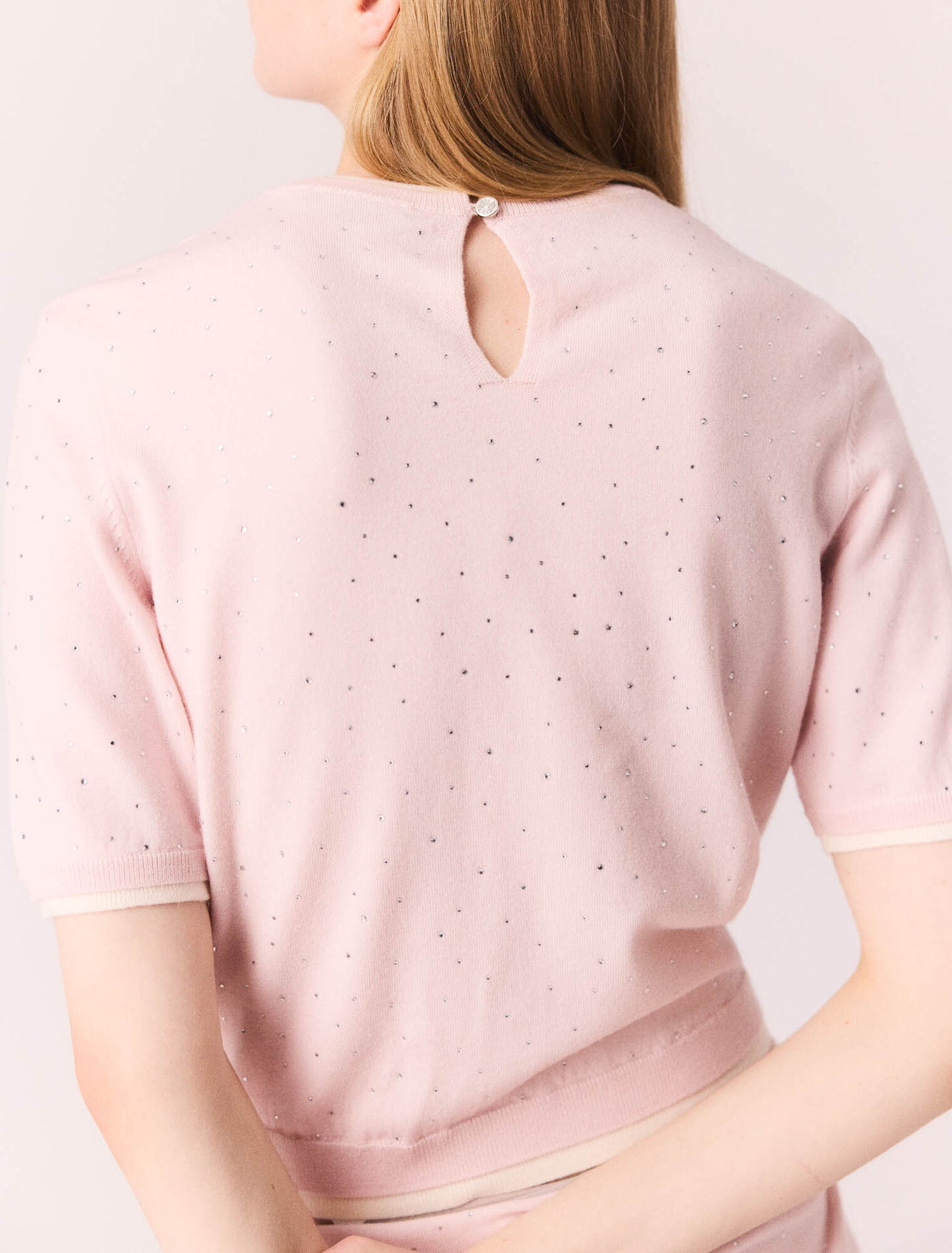 Kurzärmeliger Pullover 100% Wolle