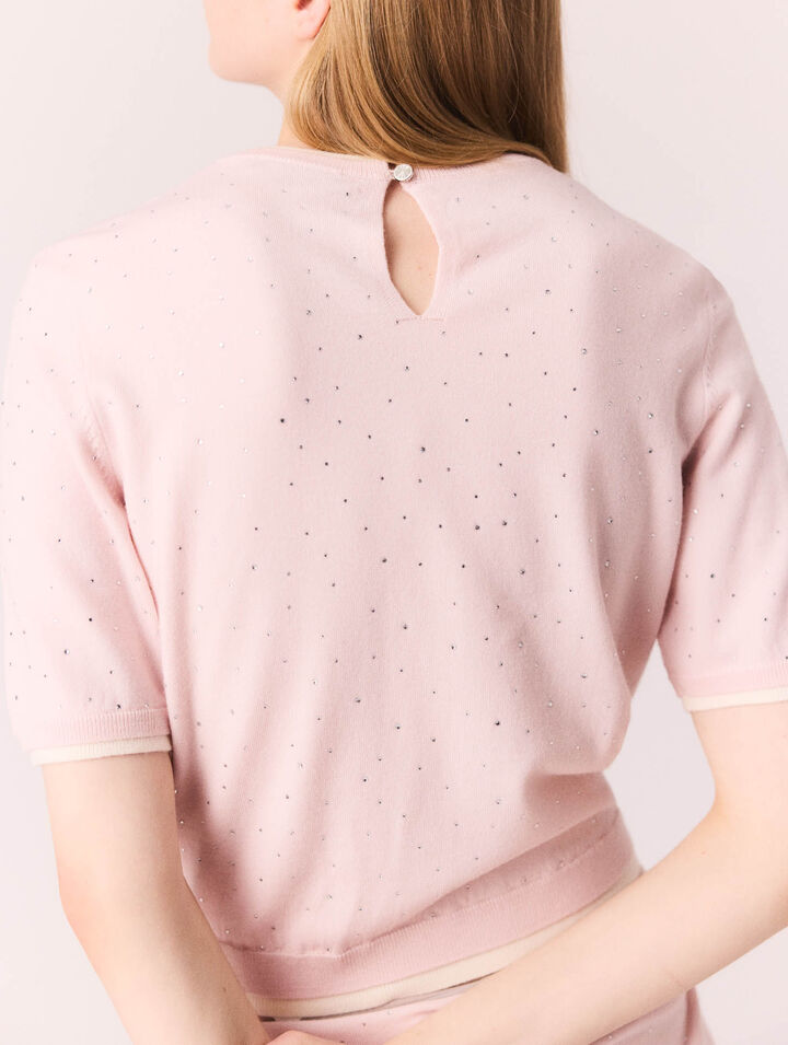 Kurzarm-Pullover aus 100% Wolle