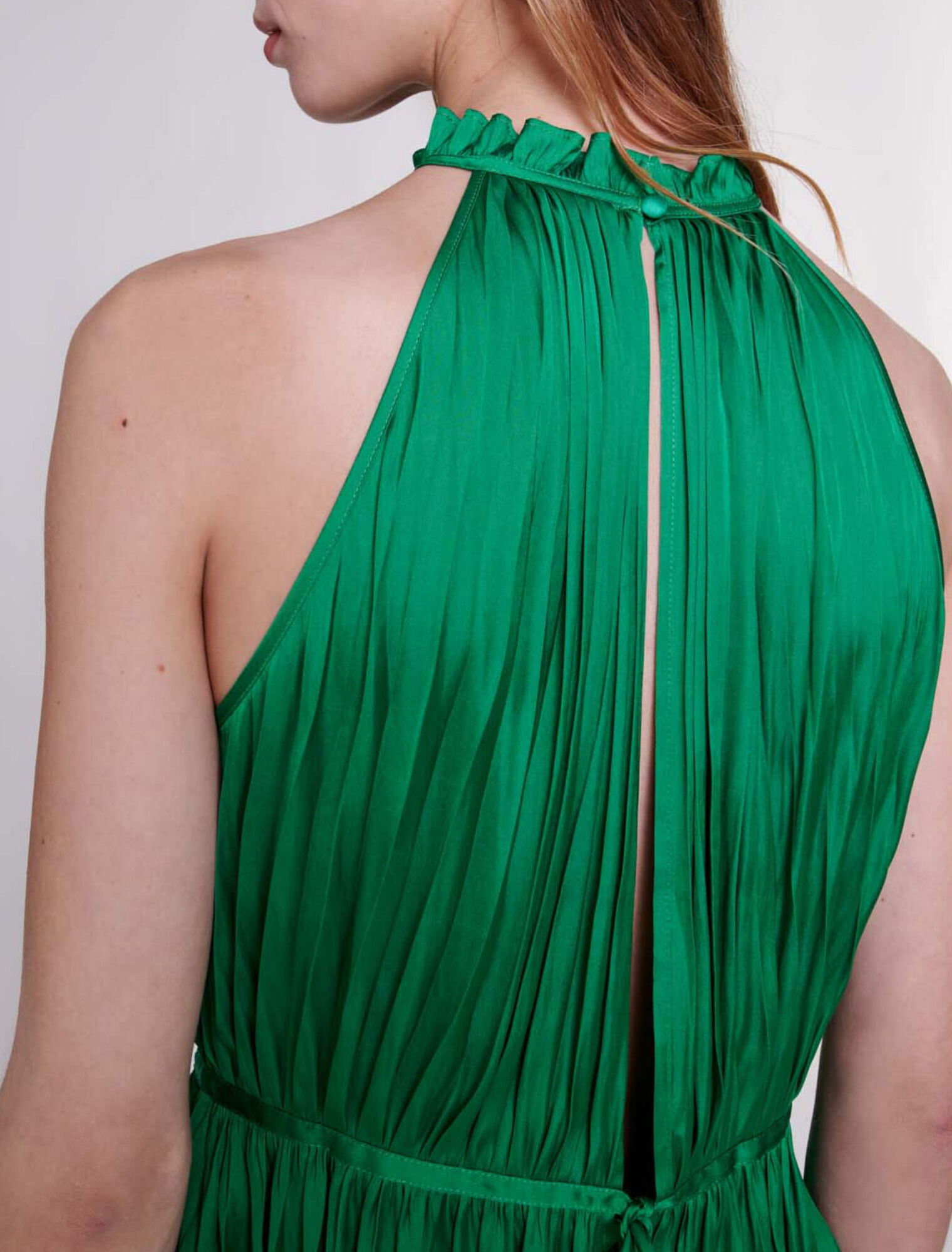 Plissiertes Top aus Satin