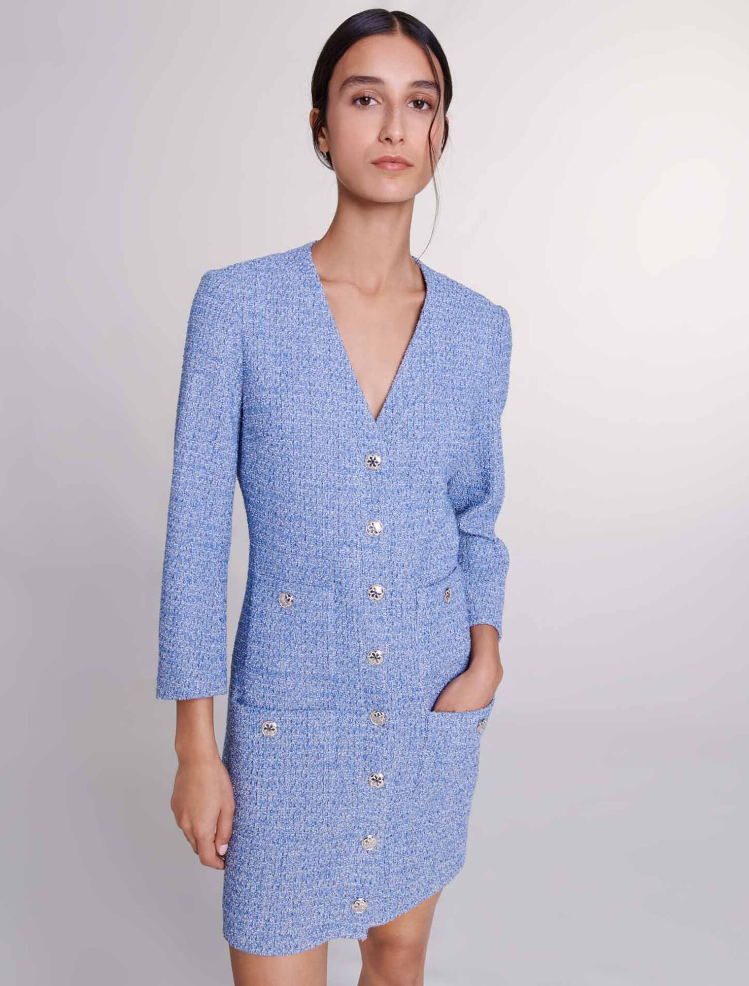 Kurzes Kleid aus Tweed