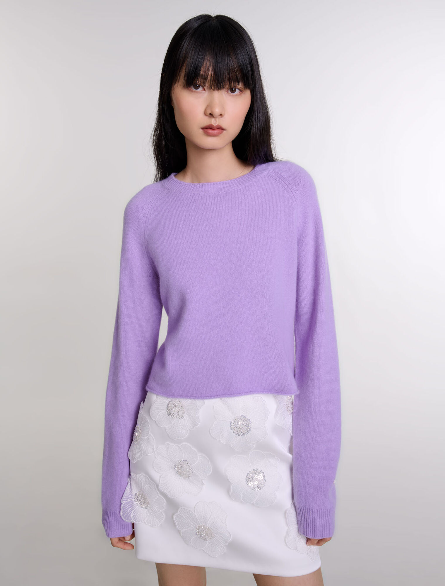 Kurzer Kaschmirpullover