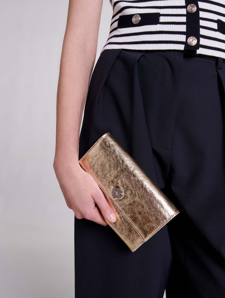 Leder-Clutch mit Kette