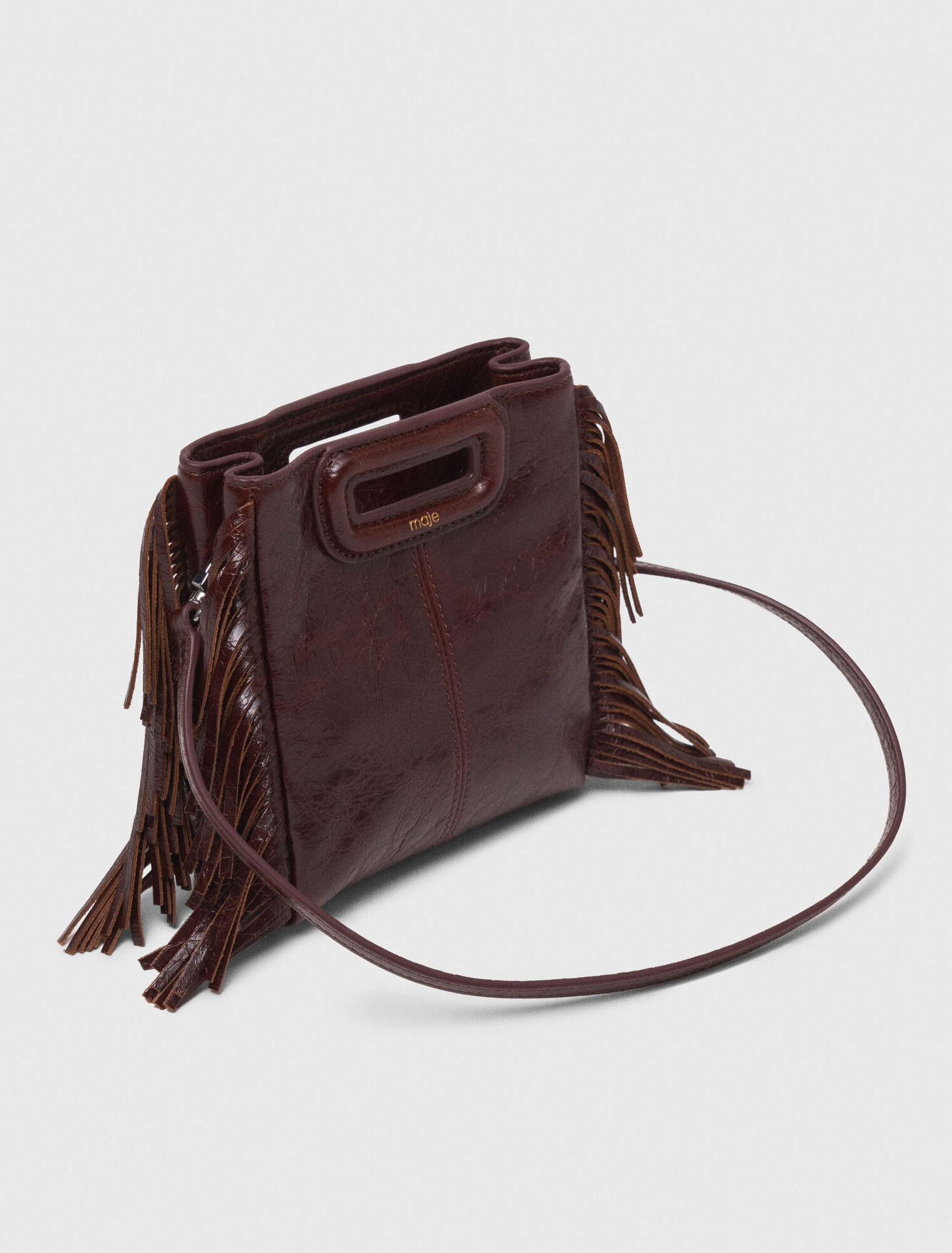 Minitasche M aus Craquelé-Leder