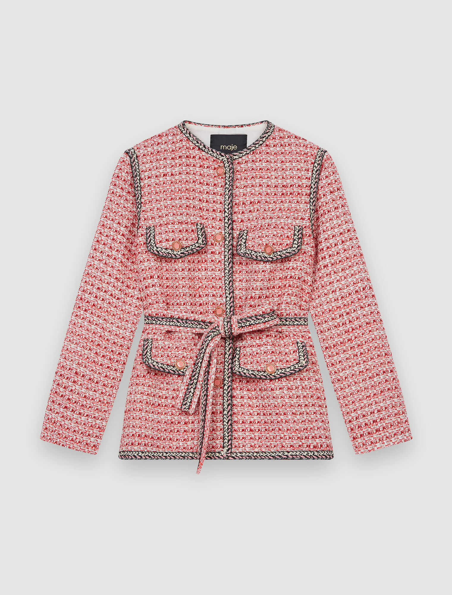 Tweedjacke mit Ethno-Borten