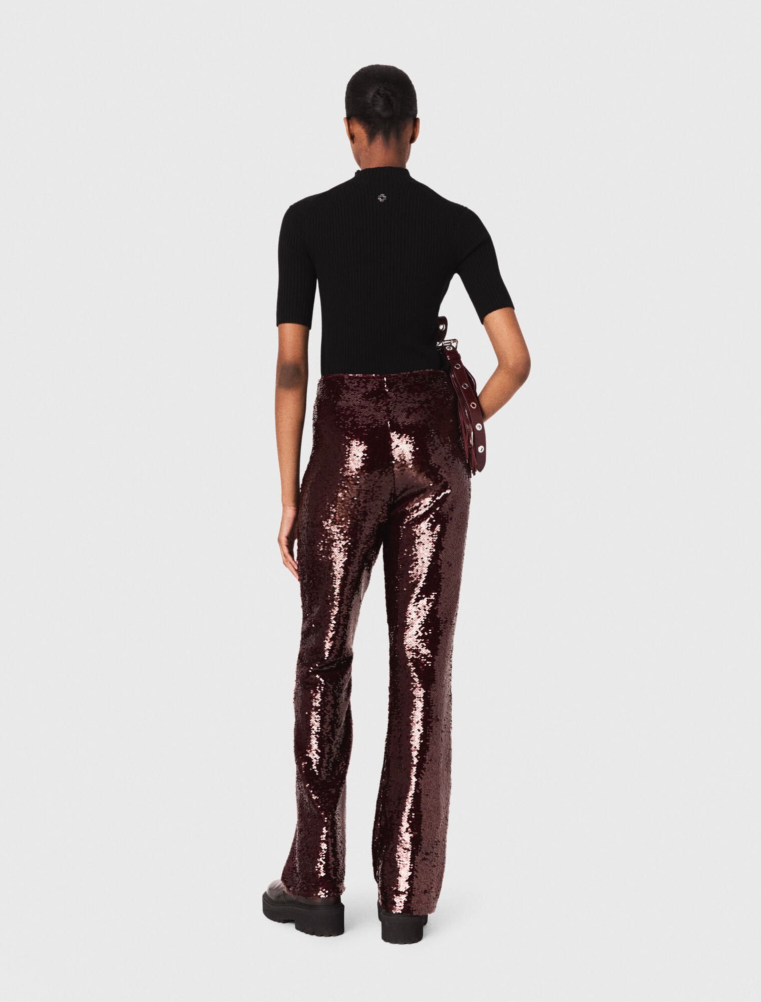 Bestickte Hose mit Pailletten