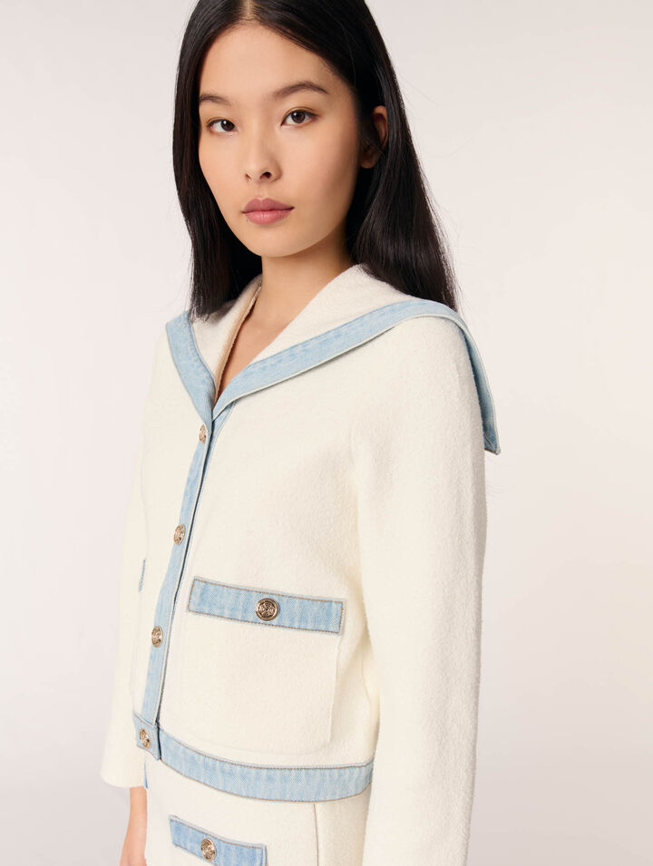 Cardigan mit Matrosenkragen