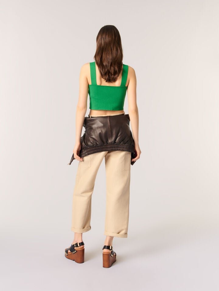 Crop Top aus Strick