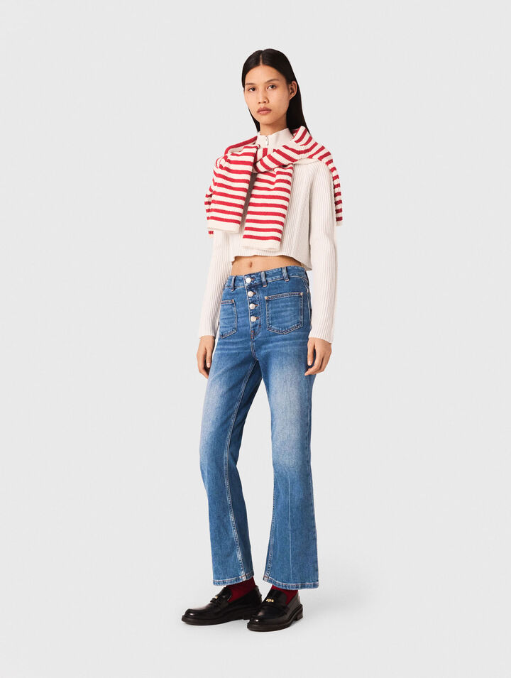 Denim jeans with pockets
