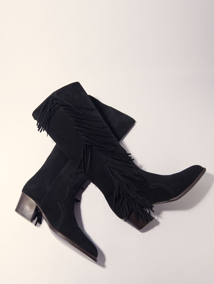 Westernstiefel aus Veloursleder