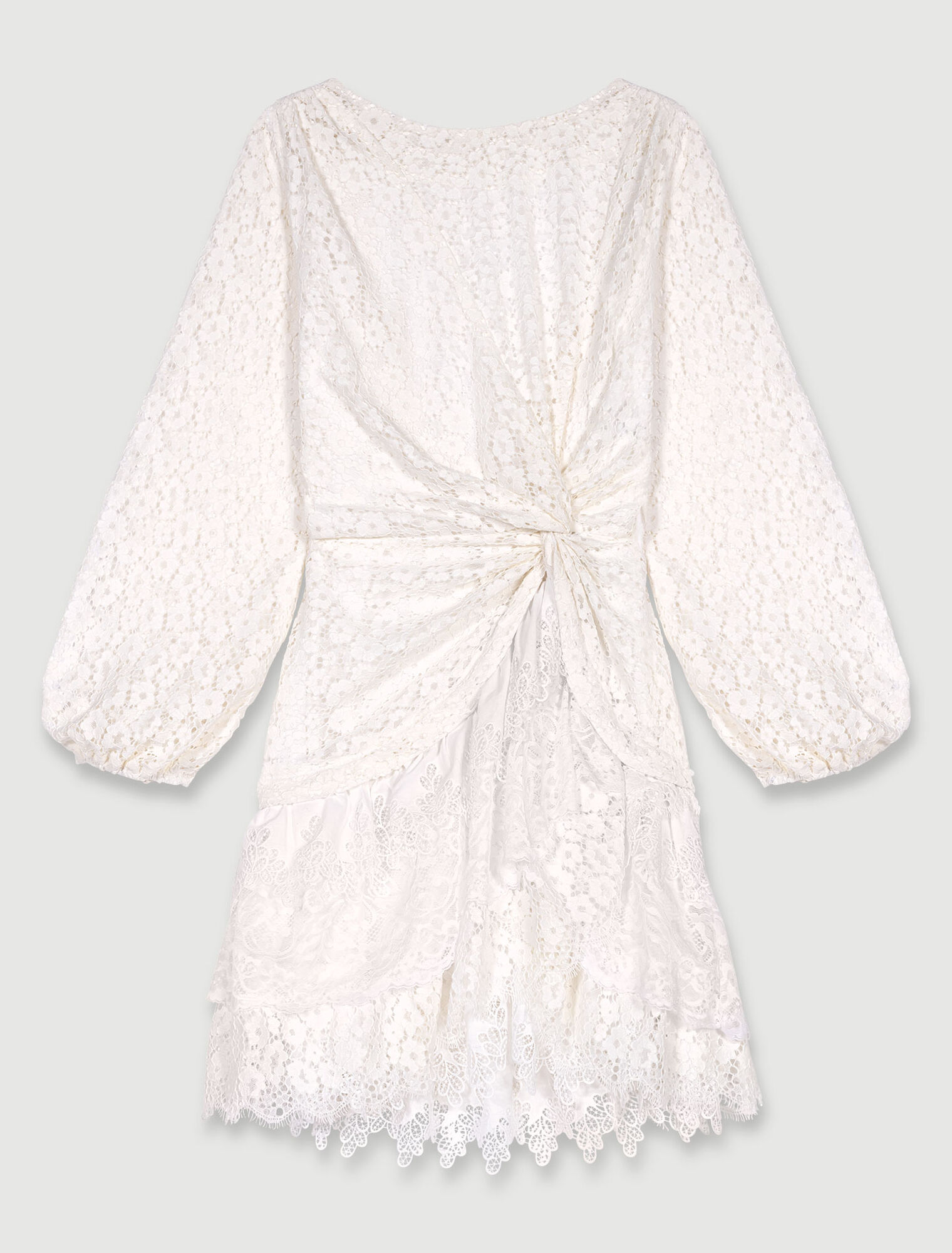 Drapiertes Spitzenkleid
