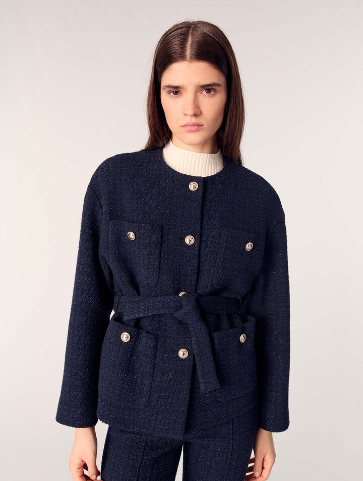 Jacke 4 Taschen aus Tweed