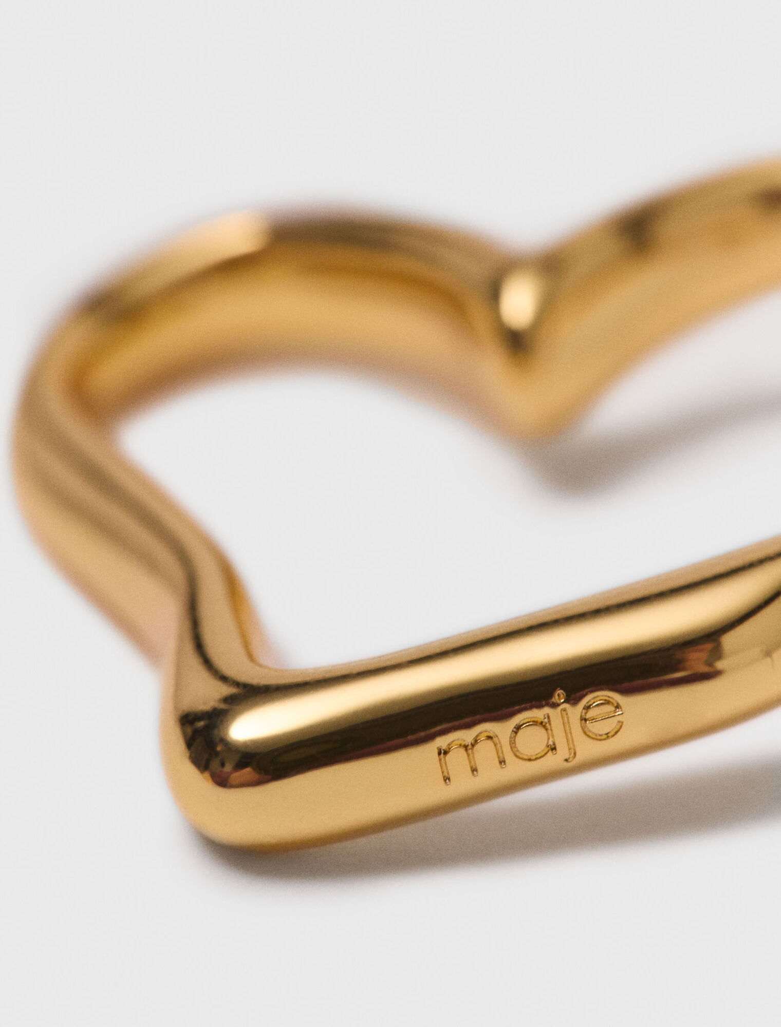 Herz-Creolen aus Messing, gold