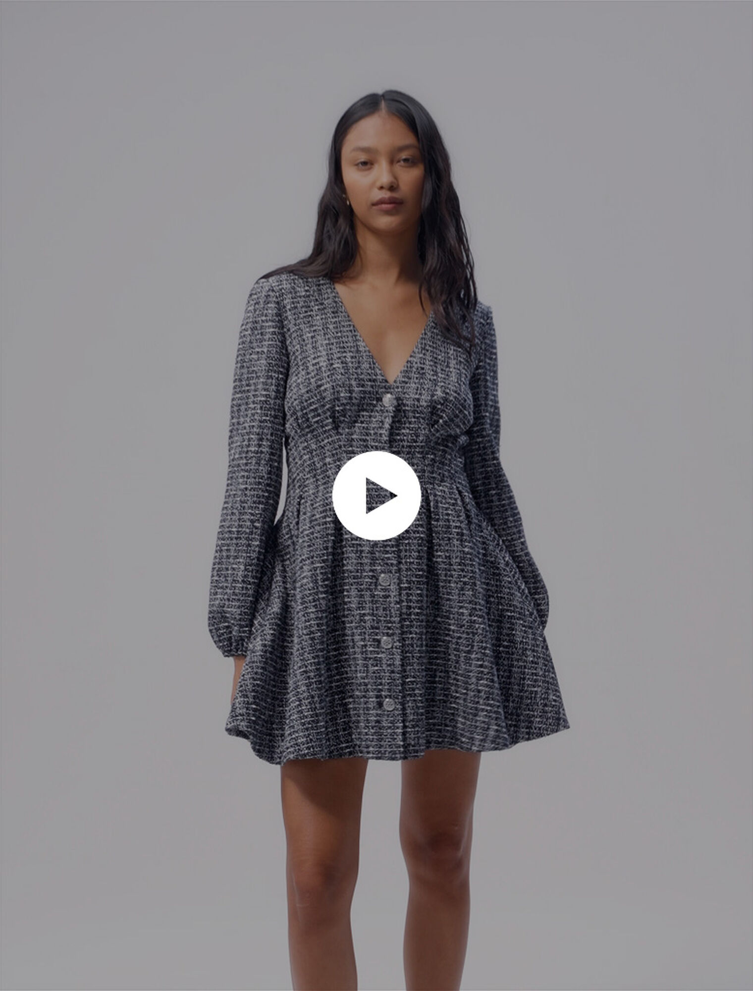 Kurzes Tweedkleid