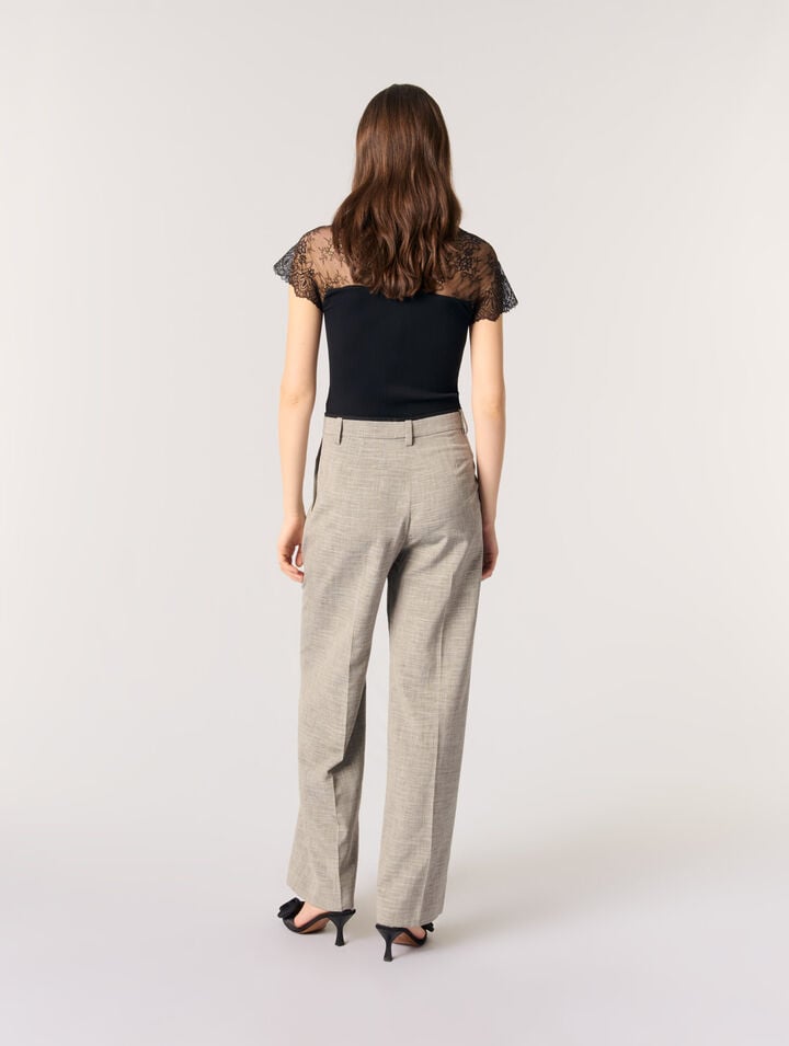 Spitzen Top aus Jersey